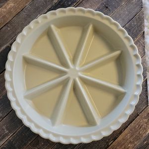 World Market 11" Bisque Divided Pie Quiche Tart Scone Pizza Cookie Bars Dish Pan